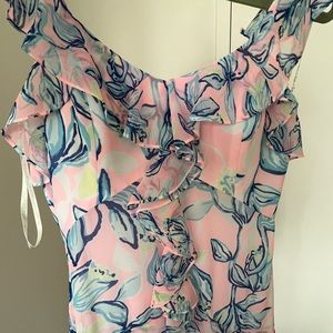 Lilly Pulitzer Riland Ruffle Maxi Dress, size 4